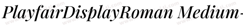 PlayfairDisplayRoman Medium字体转换